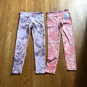 Athleta Girls hi rise printed chitchat Leggings, new size 12